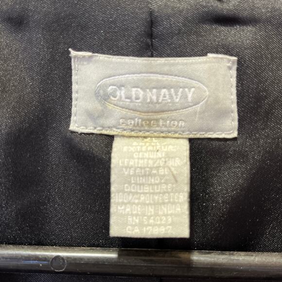 Old Navy Black Genuine Leather Blazer - Picture 9 of 12